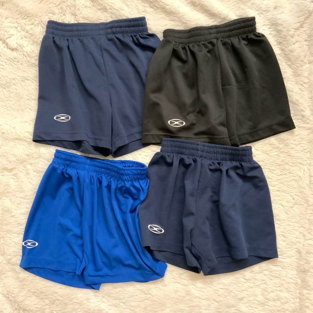 Xara Athletic Black and Blue Soccer Shorts size YS